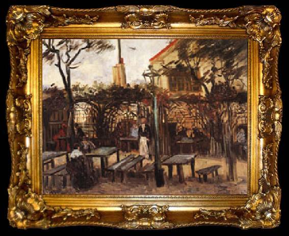 framed  Vincent Van Gogh The Guingette at Montmartre, ta009-2